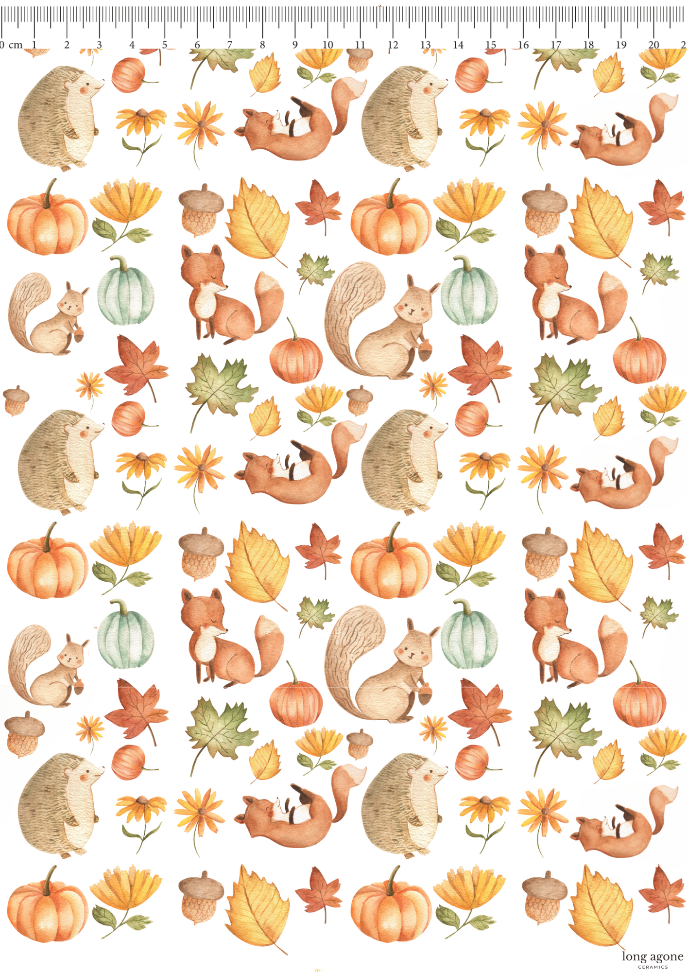 Autumnal Woodlands- A4 Size Pottery Ceramic Decal Transfer Sheet