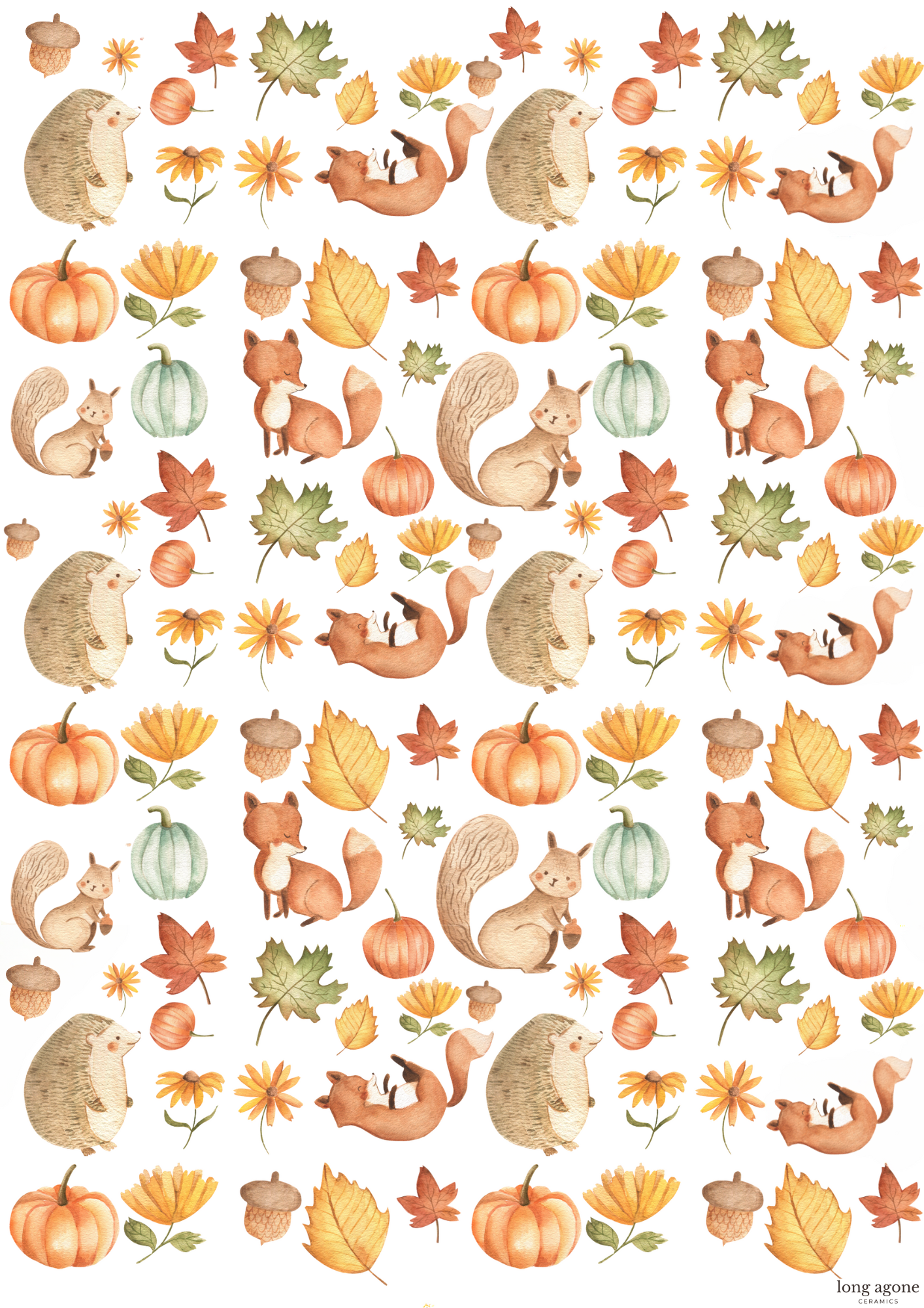 Autumnal Woodlands- A4 Size Pottery Ceramic Decal Transfer Sheet